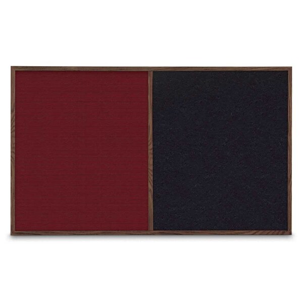 Single Door Radius Corkboard, 36"x36", Sat, UV7002RC-SATIN-RUBBER